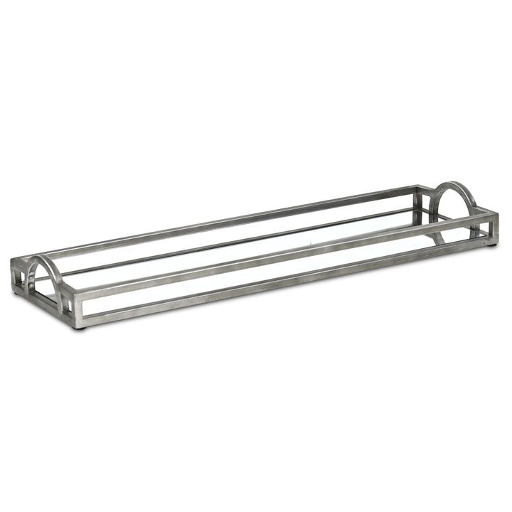 6215SV - Verena Silver Metal & Mirror Tray