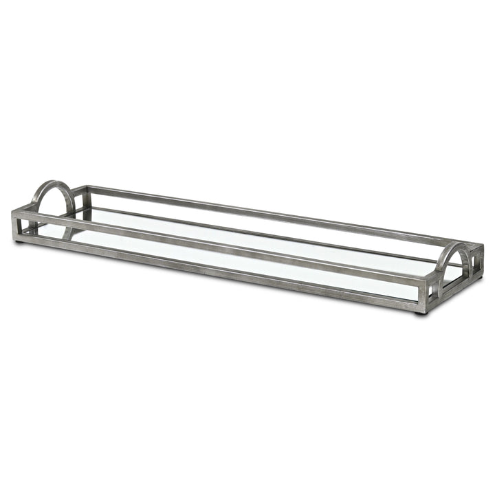 6215SV - Verena Silver Metal & Mirror Tray