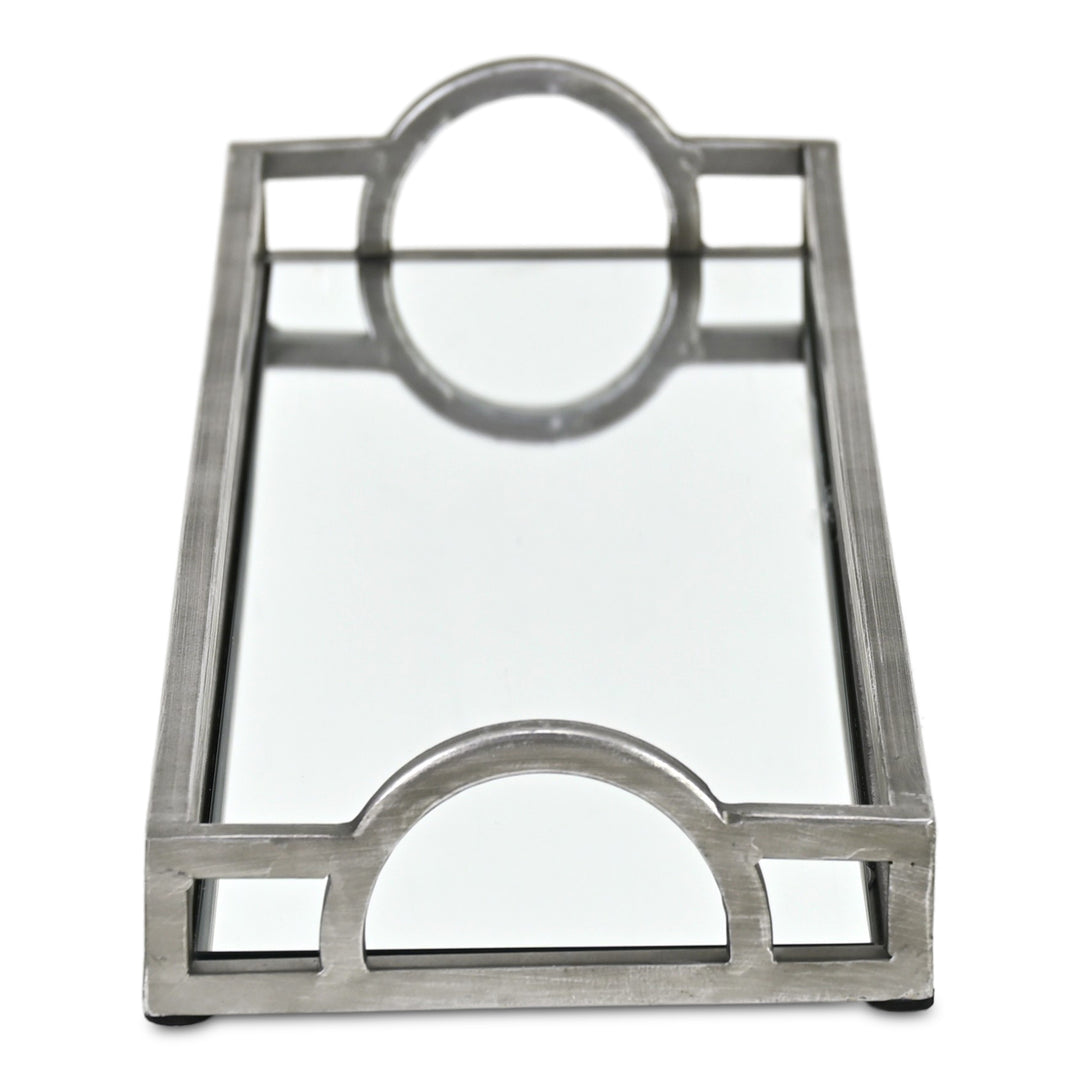 6215SV - Verena Silver Metal & Mirror Tray