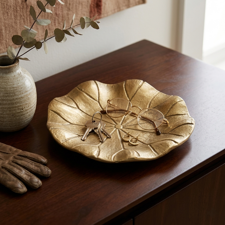 6220GD - Hypatia Cast Iron Lily Pad Tray