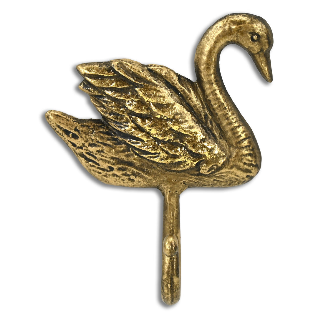 6222GD - Cybele Cast Iron Swan Wall Hook