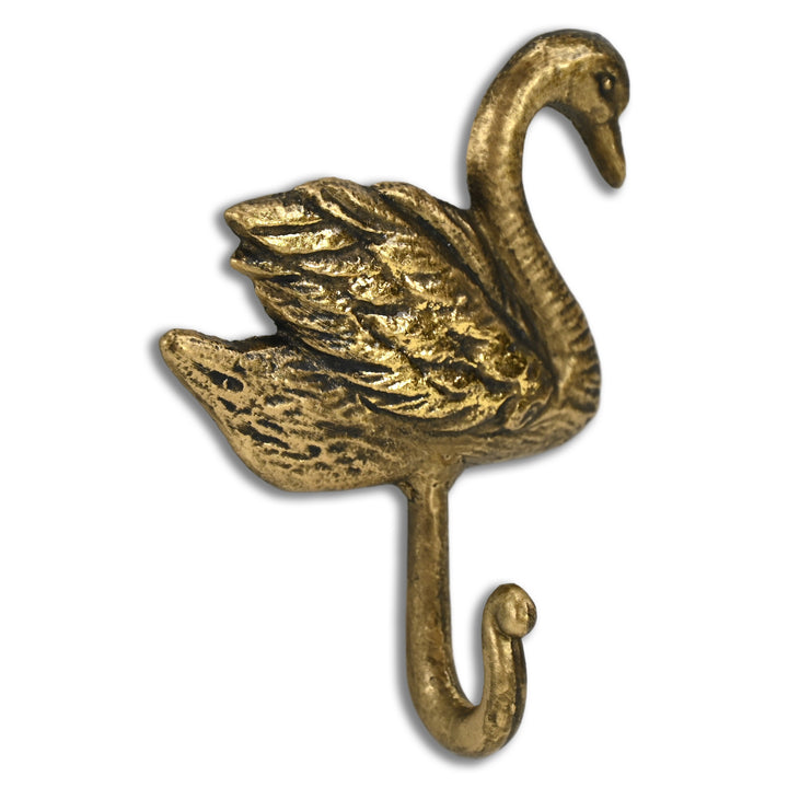 6222GD - Cybele Cast Iron Swan Wall Hook