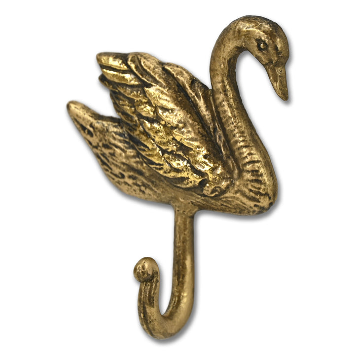 6222GD - Cybele Cast Iron Swan Wall Hook