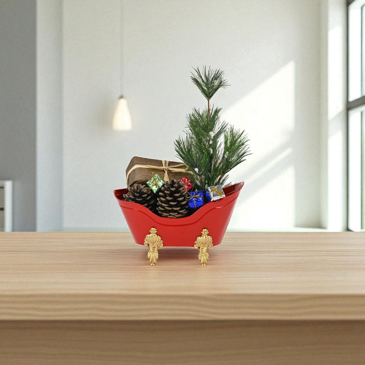 6223RD - Eirlys Red and Gold Christmas Tub