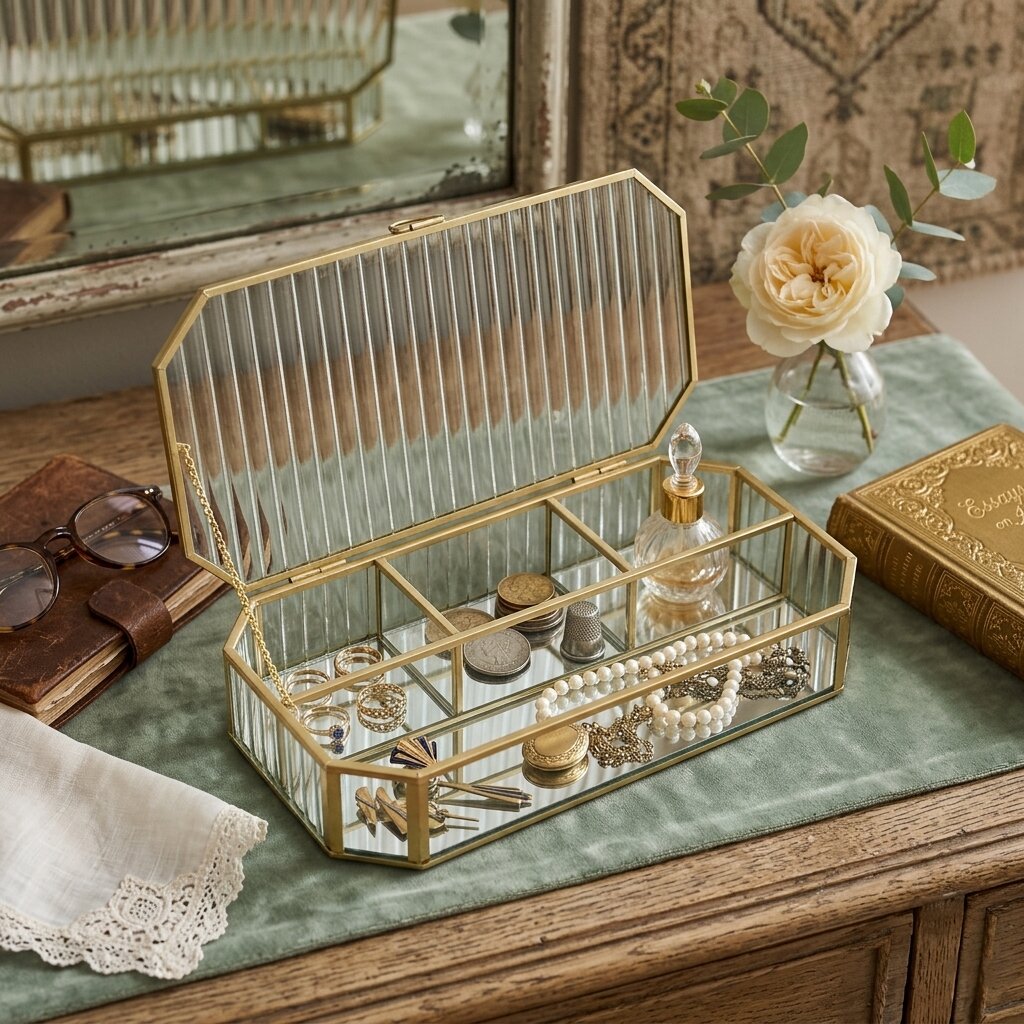 6225 - Zelara Glass & Metal Box