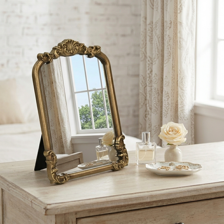 6228 - Briseis Wood Table Mirror