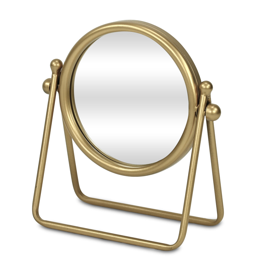 6229 - Clarimond Round Metal Table Mirror
