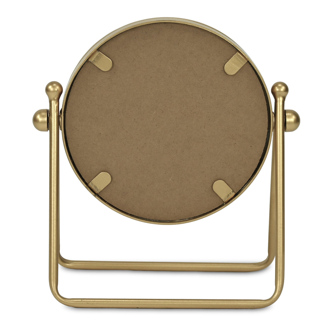 6229 - Clarimond Round Metal Table Mirror