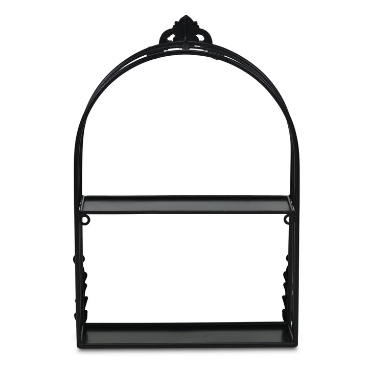 6230BK - Sophronia Two Tier Vintage Wall Shelf