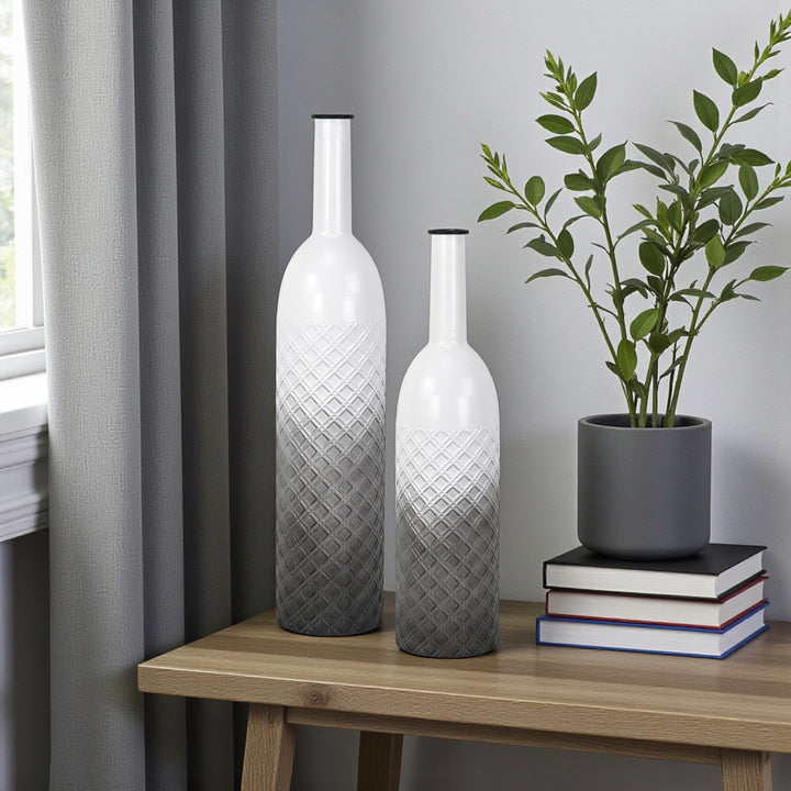 6240 - Harkona Diamond Pattern Gray Vase