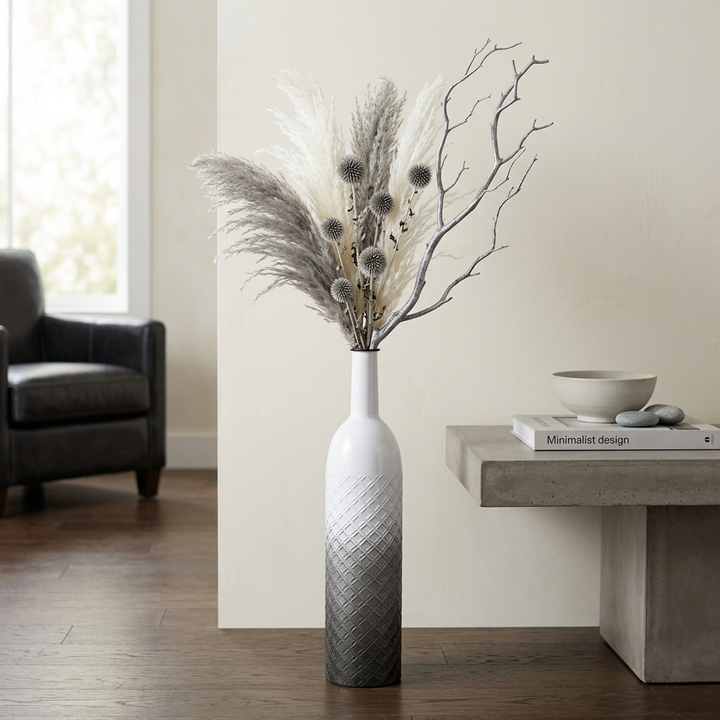 6240 - Harkona Diamond Pattern Gray Vase