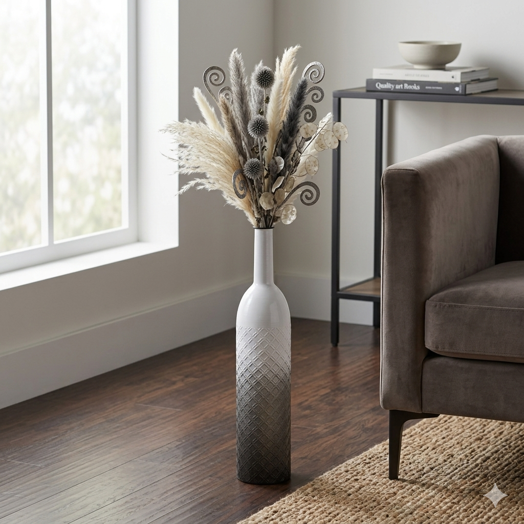6240 - Harkona Diamond Pattern Gray Vase