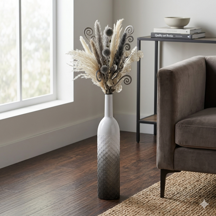 6240 - Harkona Diamond Pattern Gray Vase