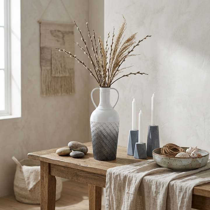 6241 - Harkona Amphora Style Gray Vase