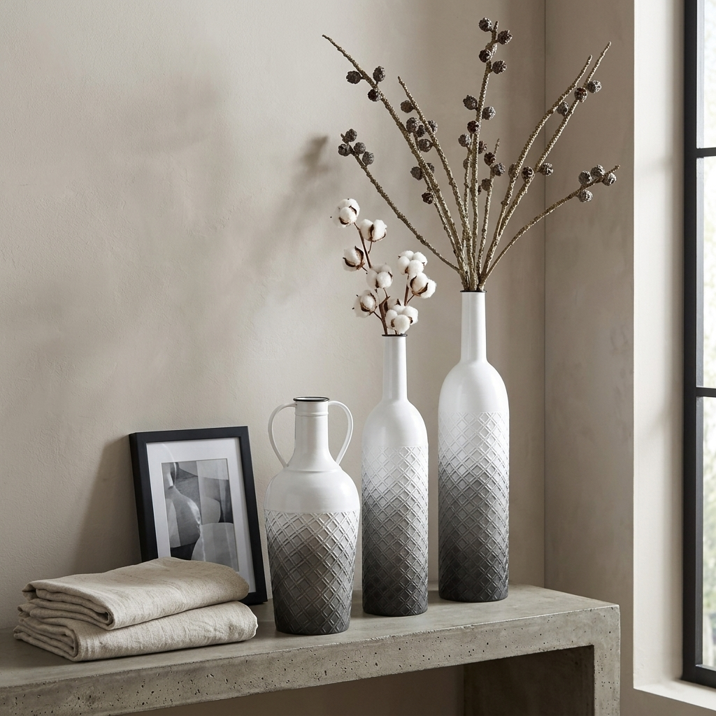 6241 - Harkona Amphora Style Gray Vase