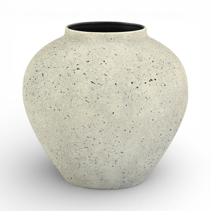 6244 - Tsaura Rustic White Wide Vase