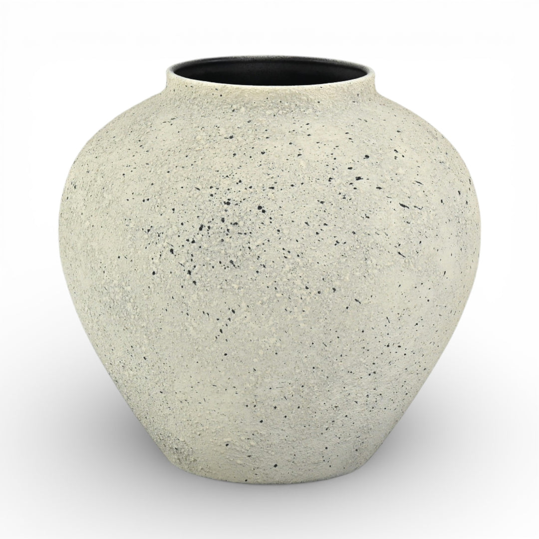 6244 - Tsaura Rustic White Wide Vase