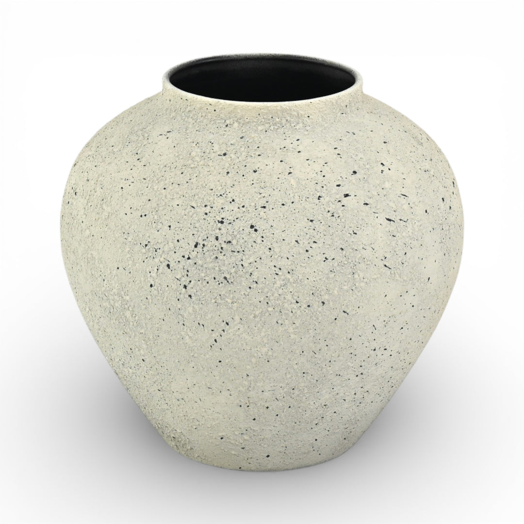6244 - Tsaura Rustic White Wide Vase