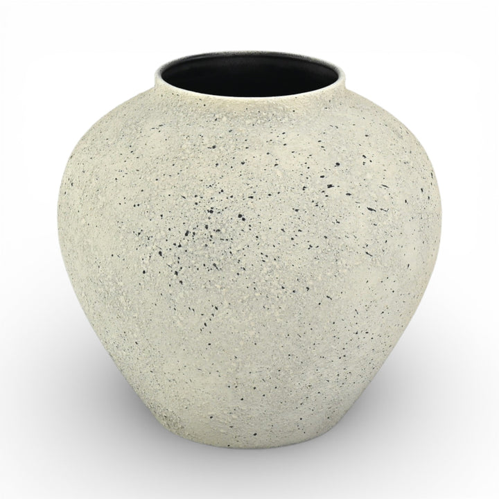 6244 - Tsaura Rustic White Wide Vase