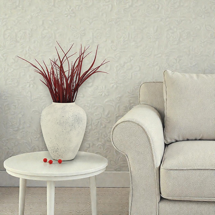 6245 - Tsaura Rustic White Tall Vase