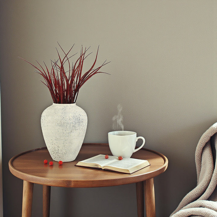 6245 - Tsaura Rustic White Tall Vase