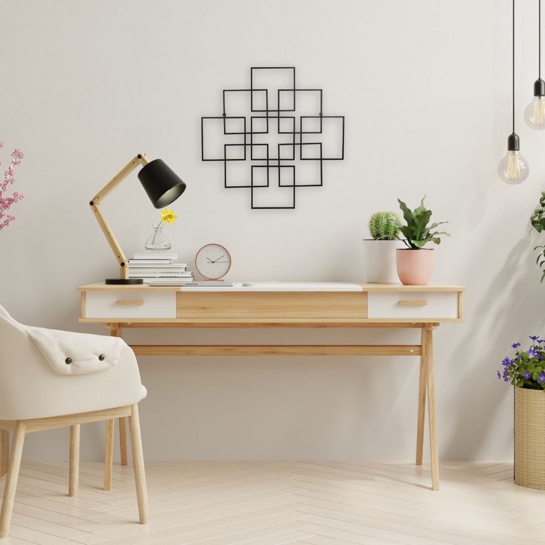 6246BK - Richese Repeating Square Decor - Black