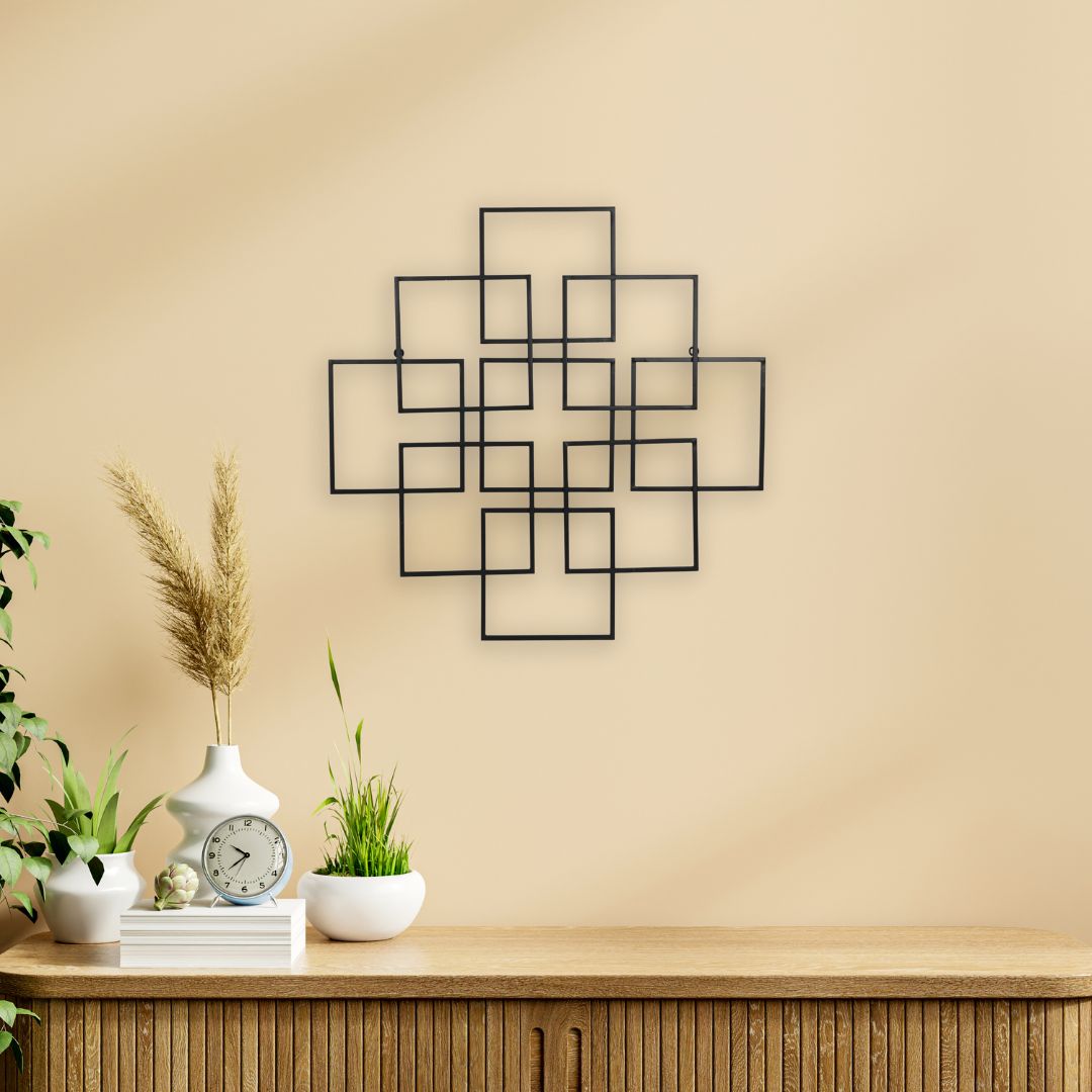 6246BK - Richese Repeating Square Decor - Black