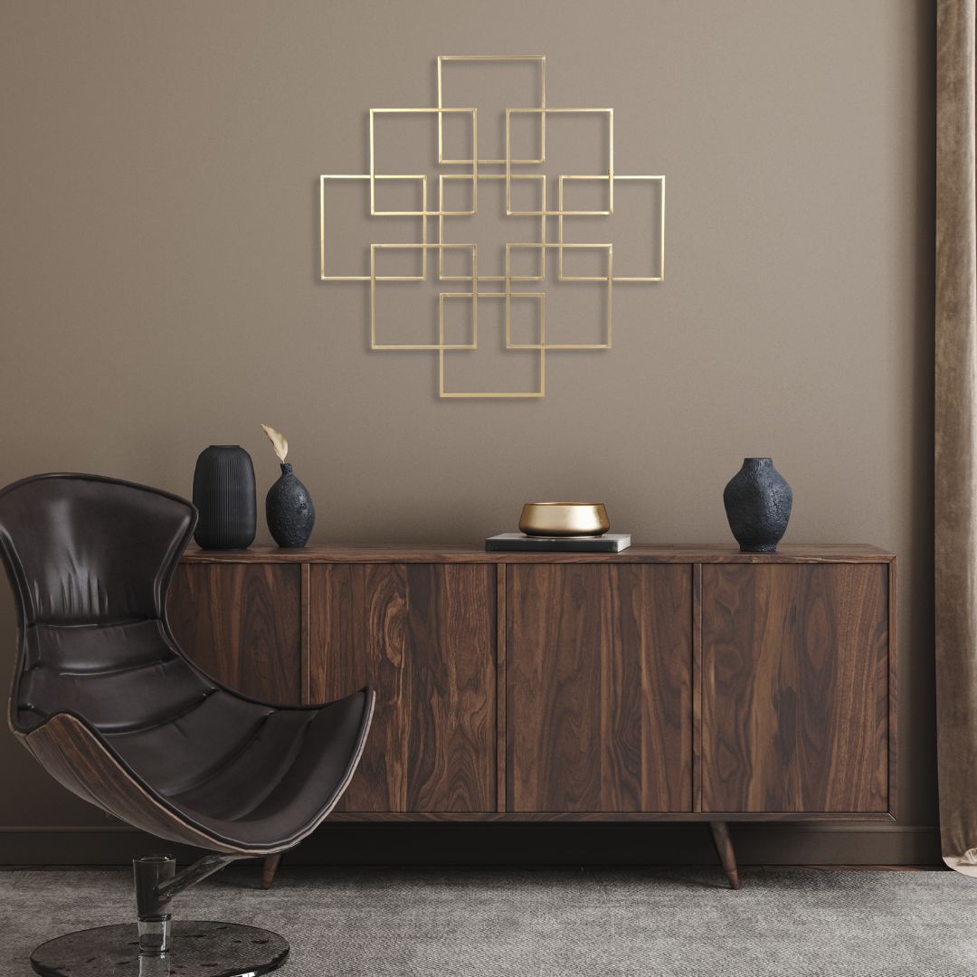 6246GD - Richese Repeating Square Decor - Gold