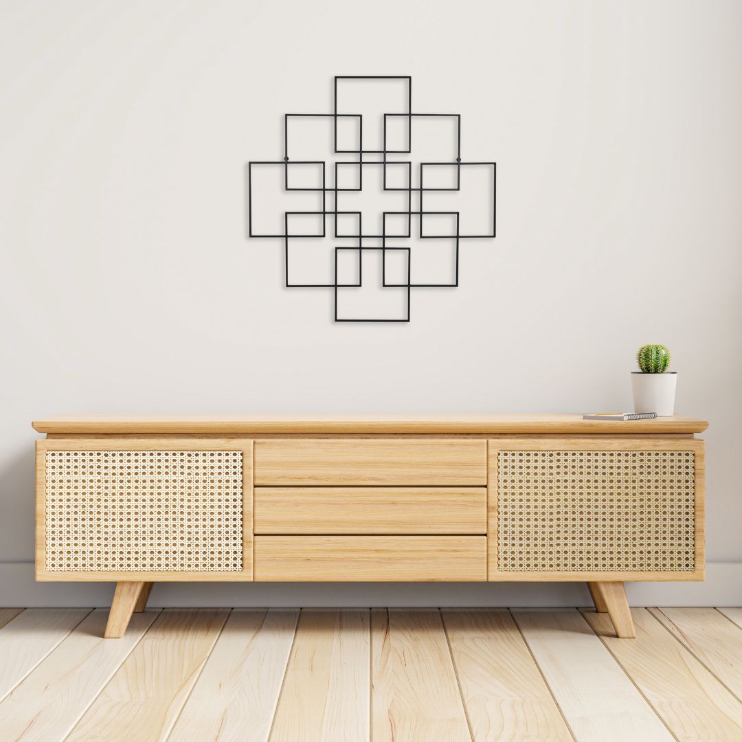 6246BK - Richese Repeating Square Decor - Black