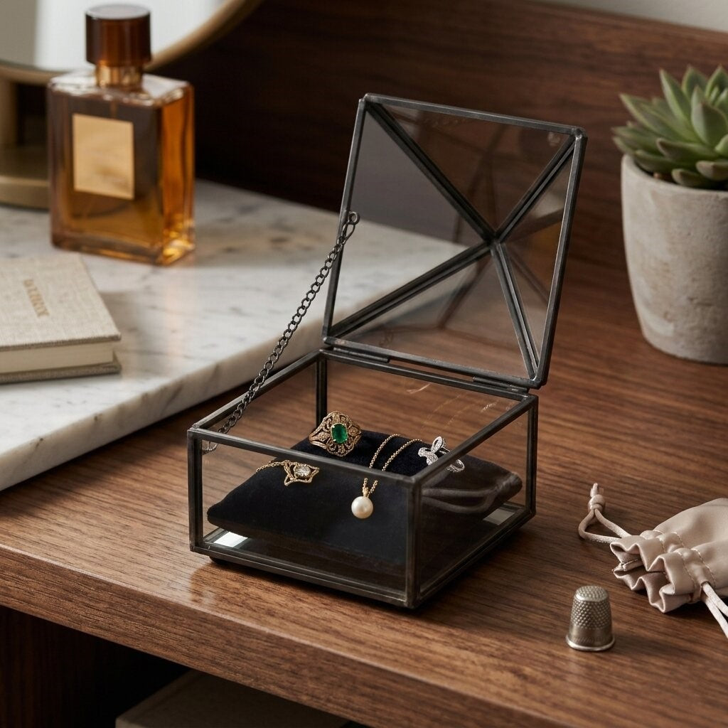 6257 - Vortial Glass Pyramid Box