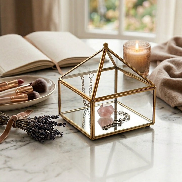 6257 - Vortial Glass Pyramid Box