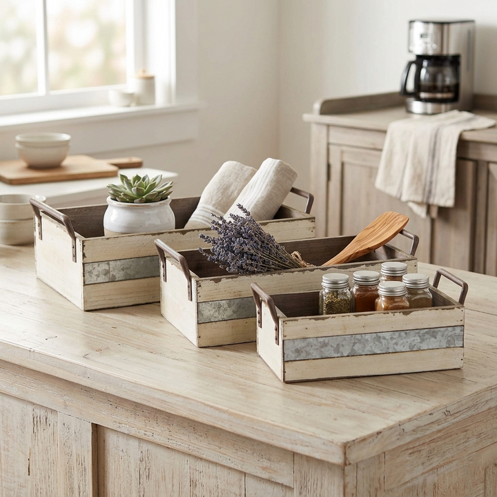 FP-3872-3W - Weston Rustic White Crates