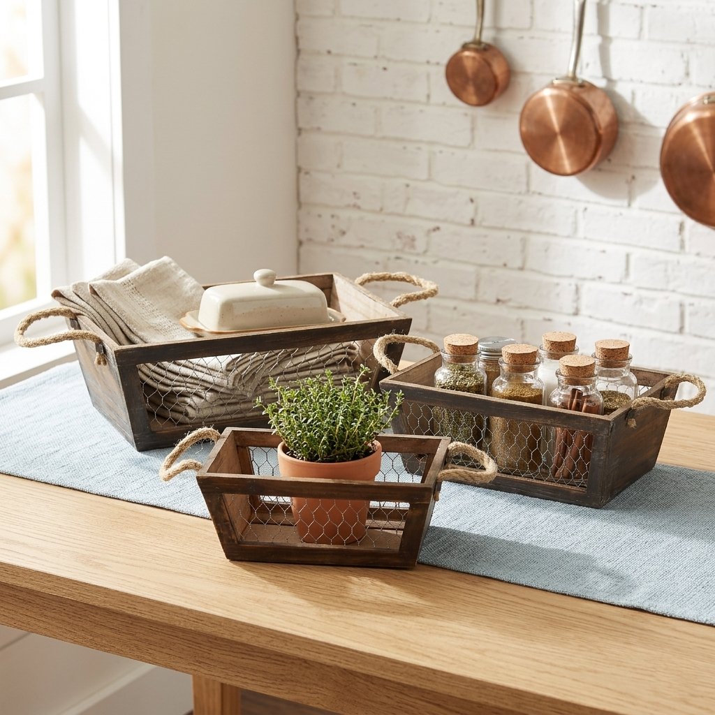 FP-4187-3BR - Irona Brown Wire Crates