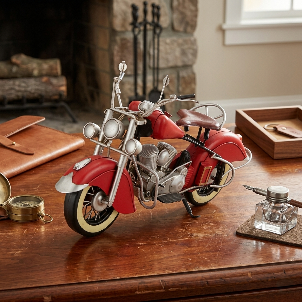 JA-0135 - Frankie Vintage Red Motorcycle