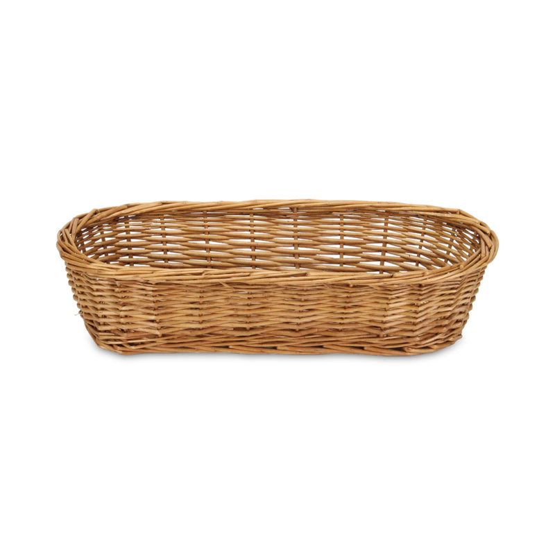 UW-38374-12SL - Panarium Medium Brown Willow Bread Basket