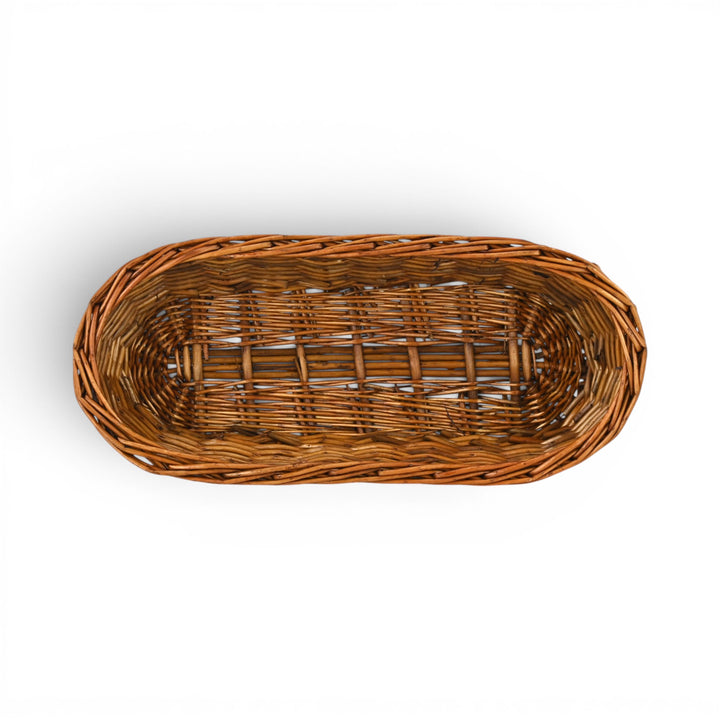 UW-38374-15SL - Panarium Medium Brown Willow Bread Basket