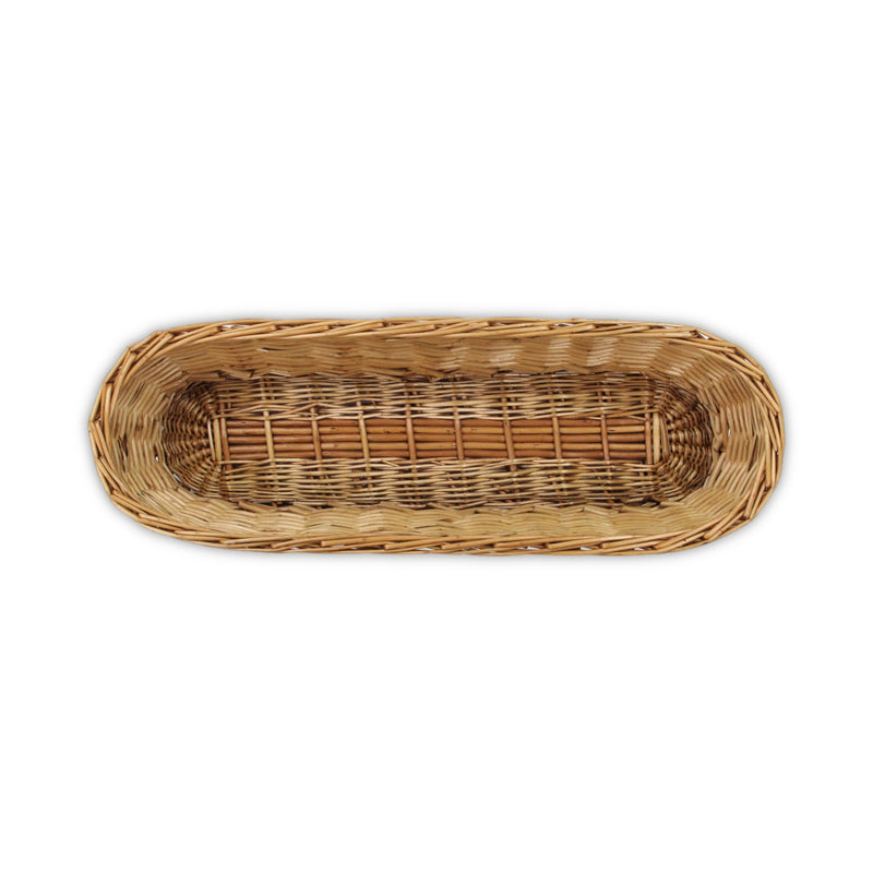 UW-38374-15SL - Panarium Medium Brown Willow Bread Basket