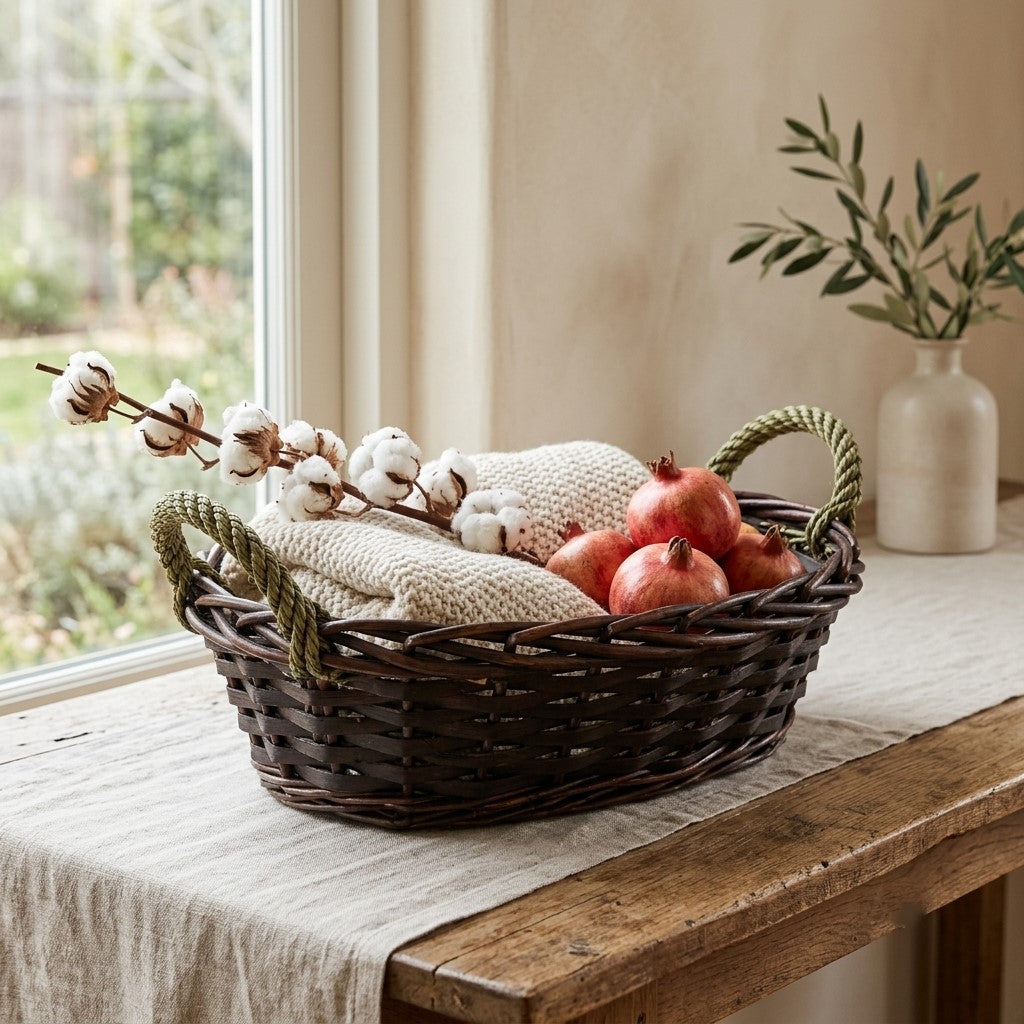 UW-9519OV-M - Beau Oval Wicker Basket