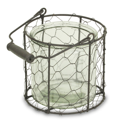 15S001BRL - Teska Jar & Wire Basket - Lg