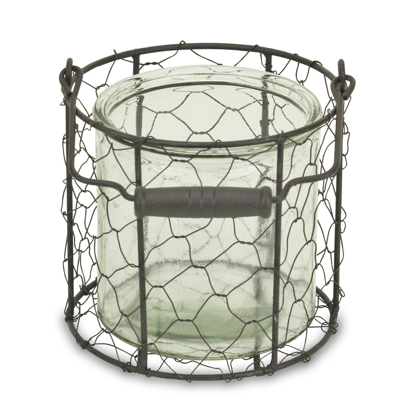 15S001BRL - Teska Jar & Wire Basket - Lg