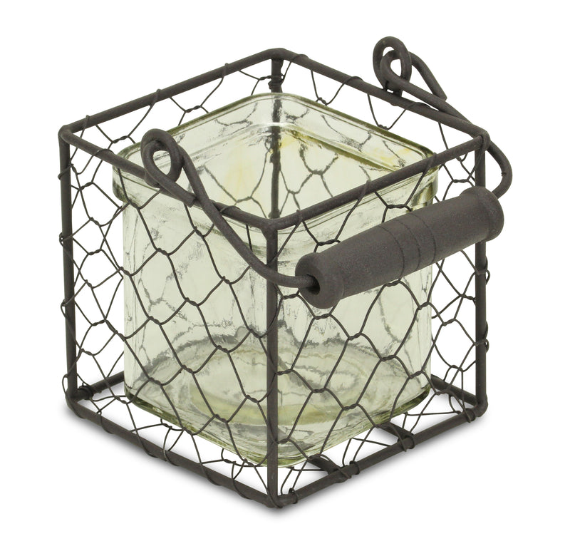 15S002BRS - Teska Jar & Wire Basket - Sm