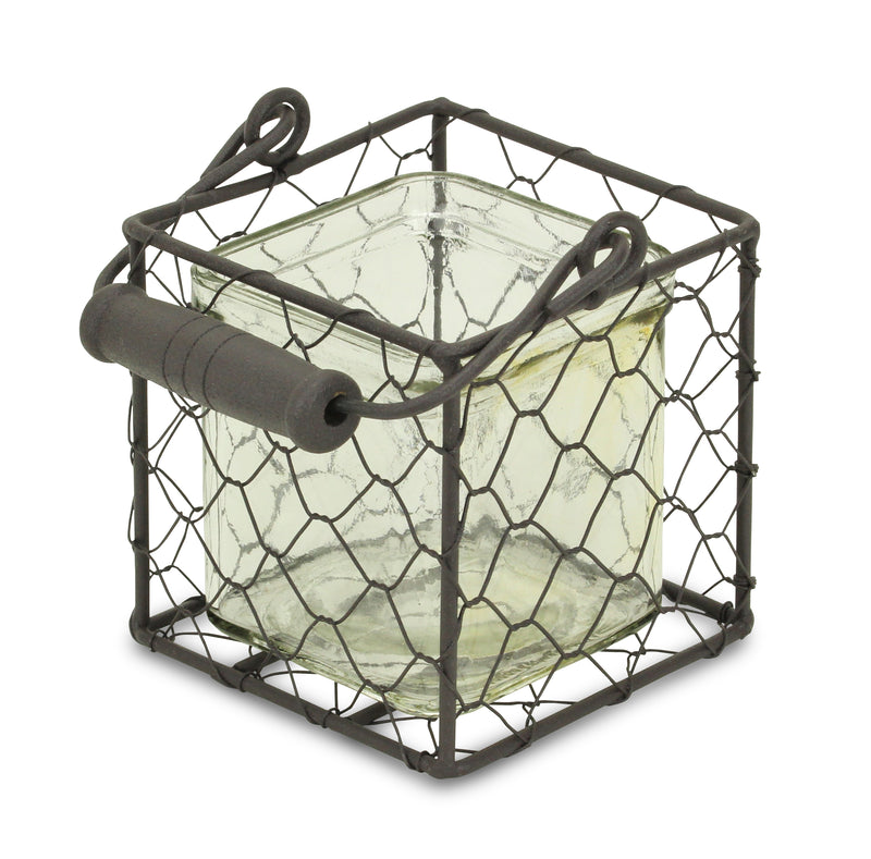 15S002BRS - Teska Jar & Wire Basket - Sm