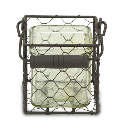 15S002BRS - Teska Jar & Wire Basket - Sm