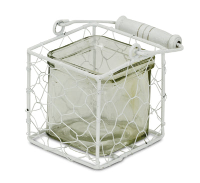 15S002WS<p>Belen Jar & Wire Basket - Sm</p>