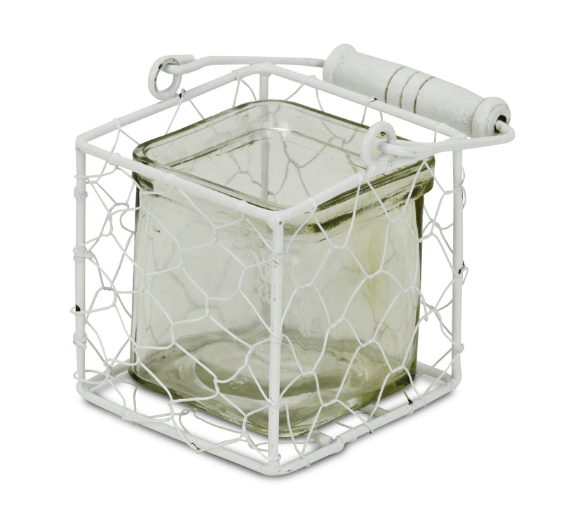 15S002WS<p>Belen Jar & Wire Basket - Sm</p>