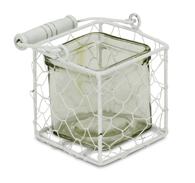 15S002WS<p>Belen Jar & Wire Basket - Sm</p>