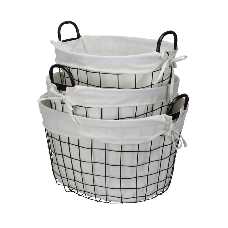 16S001-3 - Esker Oval Basket Set