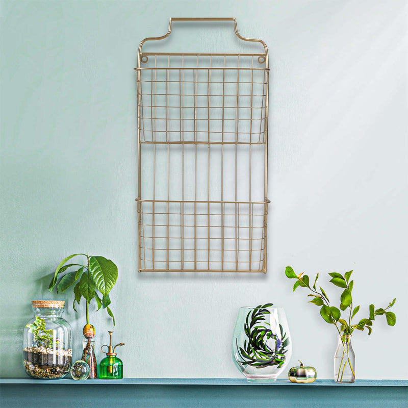 4605<p>Linnet Gold Wall Basket</p>