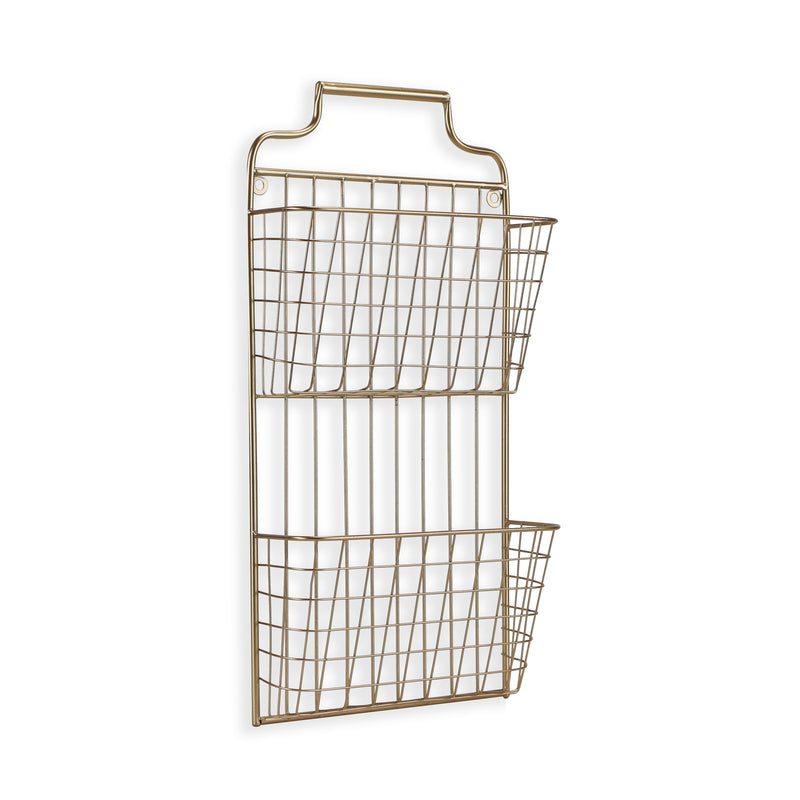 4605<p>Linnet Gold Wall Basket</p>