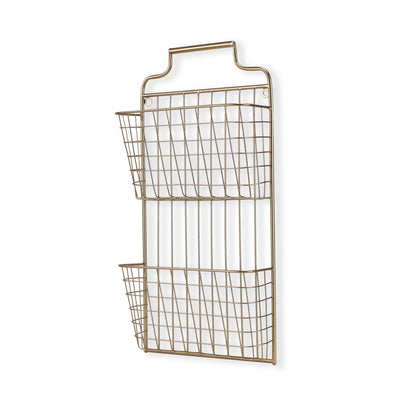4605<p>Linnet Gold Wall Basket</p>